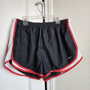 Nike Black Shorts with Red & White Trim